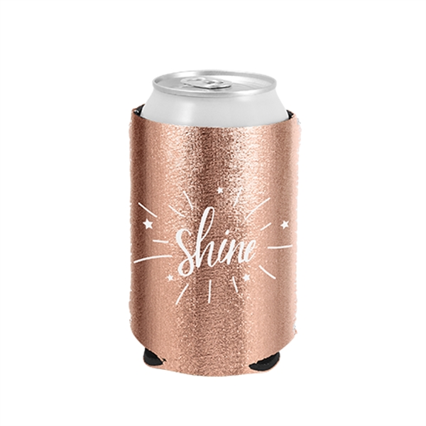 Metallic neoprene insulated and collapsible can and bottle cooler with customizable... from ASI 74710 Numo / NUMO Kolder