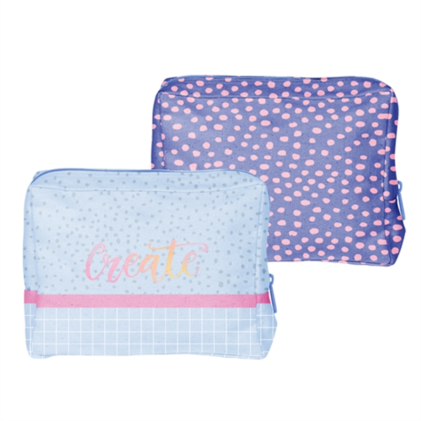 Rectangle shaped, gusseted 4CP Poly pouch with a zippered closure.... from ASI 74710 Numo