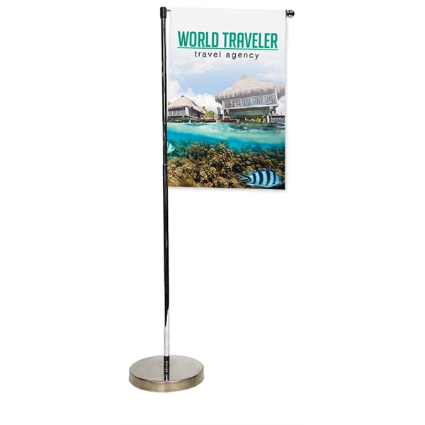 5.5" x 8.25" desktop flag and base with dye sublimation image.... from ASI 36558 Aprons, Etc.