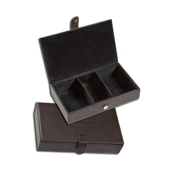 Desktop Valet. 3 large stowage compartments. Debosses or hotstamps very elegantly.... from ASI 97490 ZZ REMOVED - Winston Manufacturing / Wizzer/Winston Leather