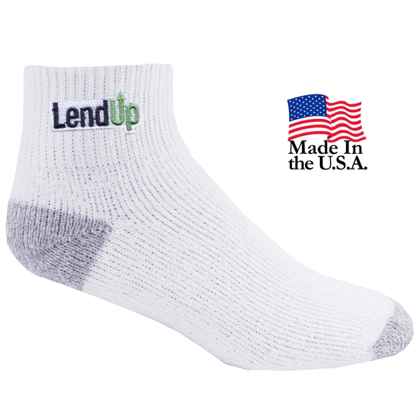 Medium weight cotton ankle socks made in the USA of cotton,... from ASI 90160 Suntex Industries