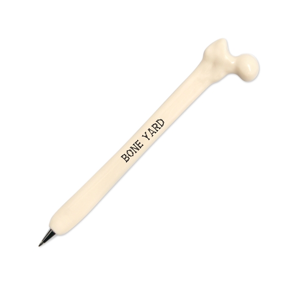 5 1/4" beige plastic femur bone-shaped pen with blue ink.... from ASI 98360 WOWLine / WOWLine®