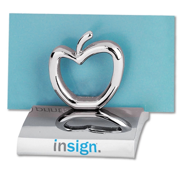 Apple shaped business card holder made of metal.... from ASI 40544 Binaco / Binaline