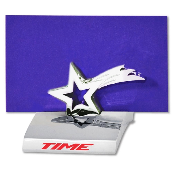 Shooting star shaped business card holder made of metal.... from ASI 40544 Binaco / Binaline