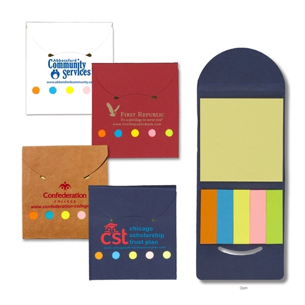 Booklet with recycled paper cover, 25 sticky notes and 25 each... from ASI 62660 Innovation Line