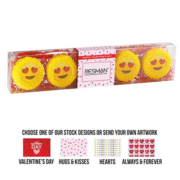 Gift box featuring 5 chocolate-covered OreosA® with white chocolate, emoji face... from ASI 71685 Midnite Snax®