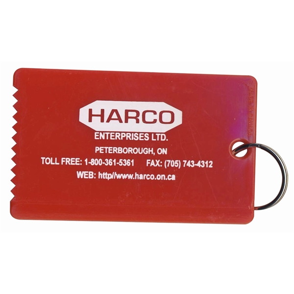 3 3/8" x 2 1/8" credit card-shaped plastic ice scraper with... from ASI 59683 Harco Enterprises LTD / Harco Enterprises