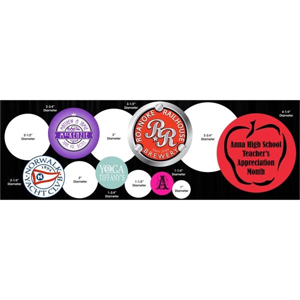 Circle labels in a variety of sizes.... from ASI 79541 Print Appeal,Inc. / Print Appeal