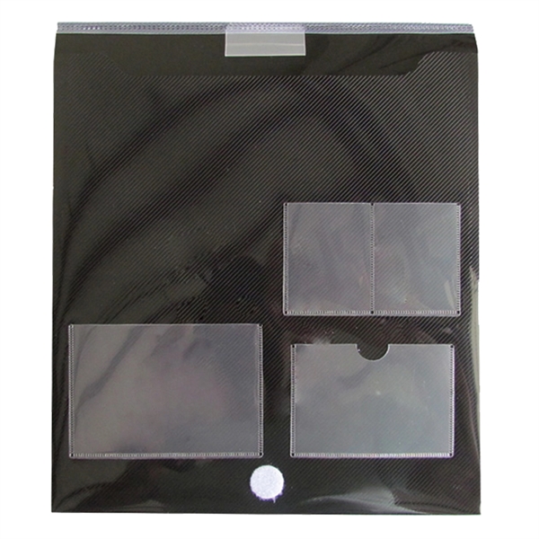 Top open registration case with badge and business card holders and... from ASI 52541 Epoly Corp