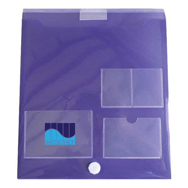 Top open registration case with badge and business card holders and... from ASI 52541 Epoly Corp