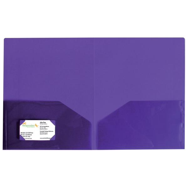 9 3/8" x 11 5/8" polypropylene presentation folder with two pockets... from ASI 52541 Epoly Corp