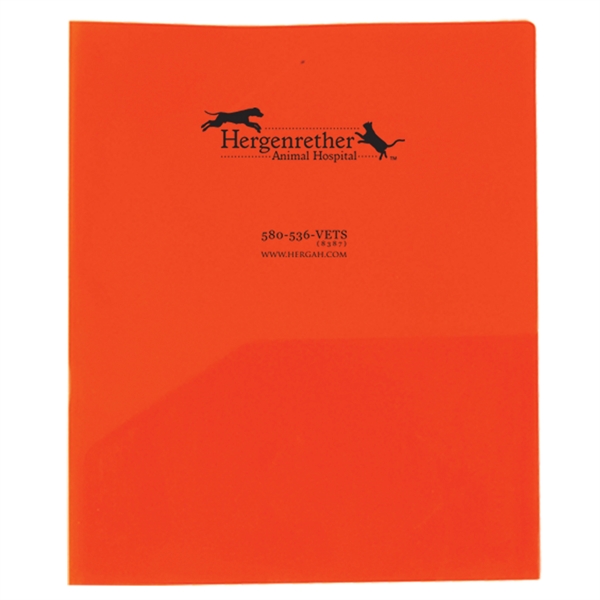 9 3/8" x 11 5/8" polypropylene presentation folder with two pockets... from ASI 52541 Epoly Corp