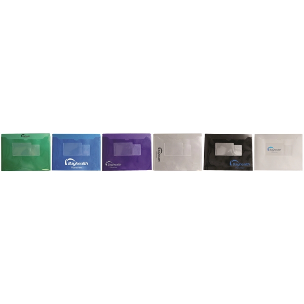 12 1/2" x 9 1/2" vinyl event folder with dual card... from ASI 52541 Epoly Corp