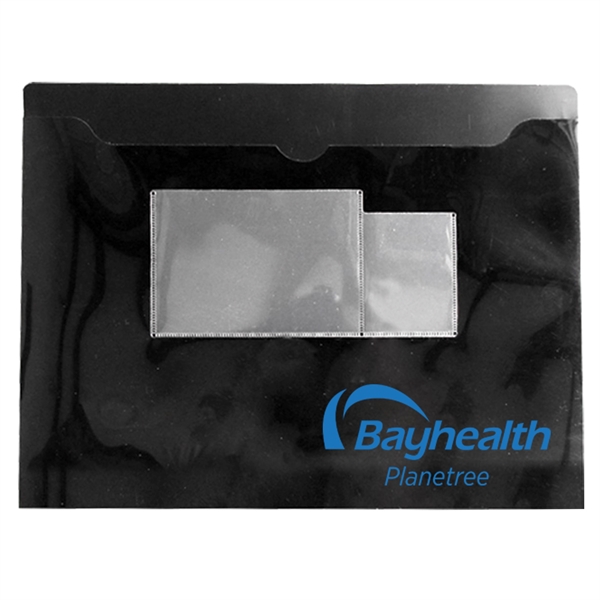 12 1/2" x 9 1/2" vinyl event folder with dual card... from ASI 52541 Epoly Corp