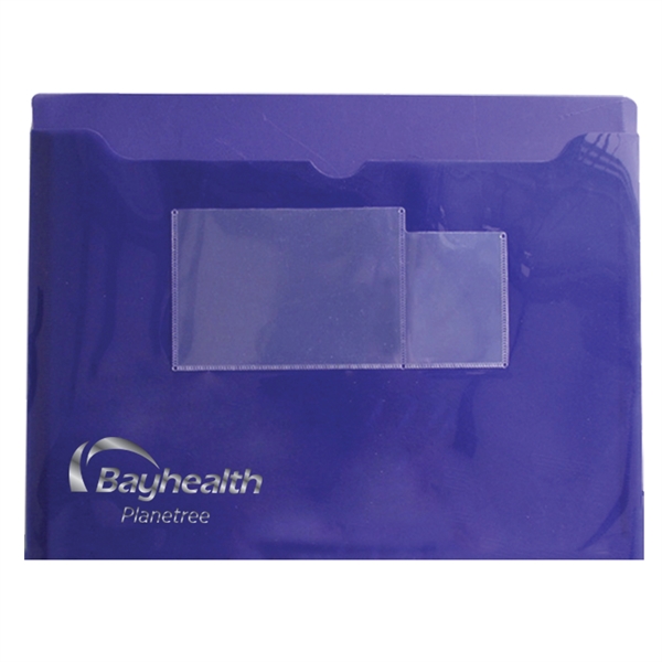 12 1/2" x 9 1/2" vinyl event folder with dual card... from ASI 52541 Epoly Corp