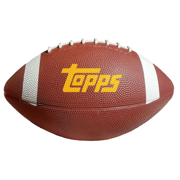 10" or 12"  Brown and white football made of rubber... from ASI 38120 Ball Pro / Diversified Quality Kitchenware