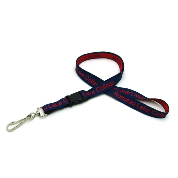 35" x 5/8" polyester V-neck lanyard with detachable buckle hardware and... from ASI 30250 AZX Sport USA
