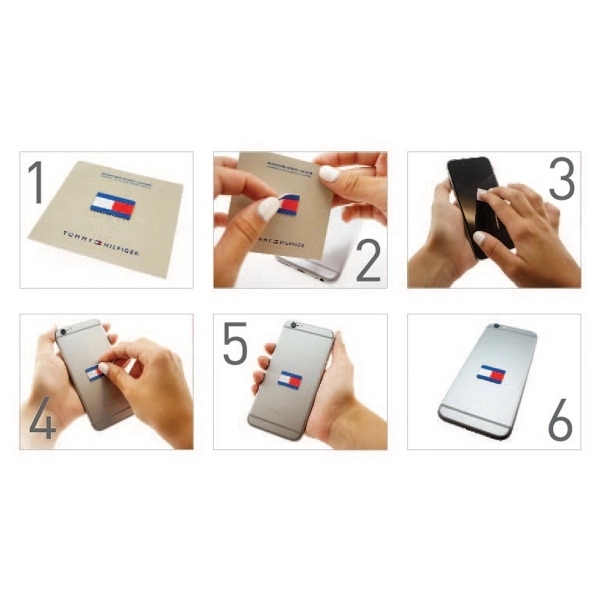 1" x 1" microfiber screen cleaning cloth with adhesive to attach... from ASI 30250 AZX Sport USA