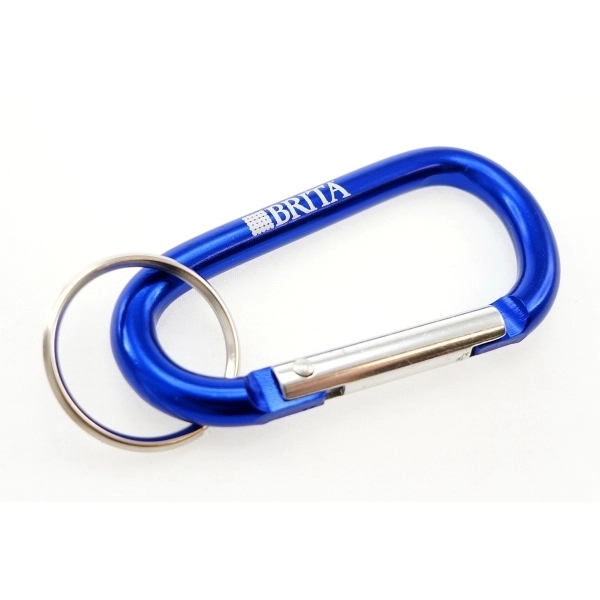 2.25" x 1.5" anodized aluminum carabiner clip and split ring. Assembled... from ASI 30250 AZX Sport USA