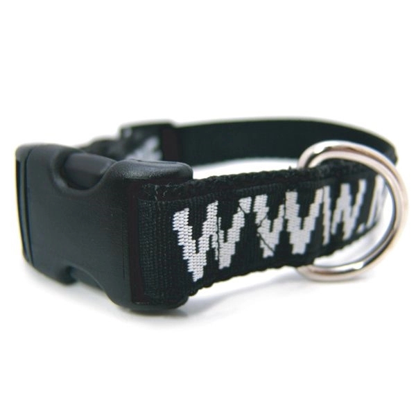 1" wide adjustable coarse webbed pet collar with woven imprint. Assembled... from ASI 30250 AZX Sport USA