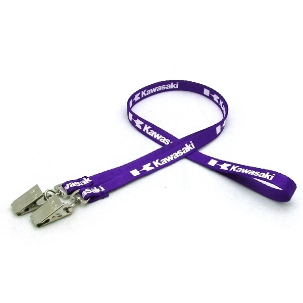 35" long polyester lanyard with bulldog clip and sublimated imprint.... from ASI 30250 AZX Sport USA