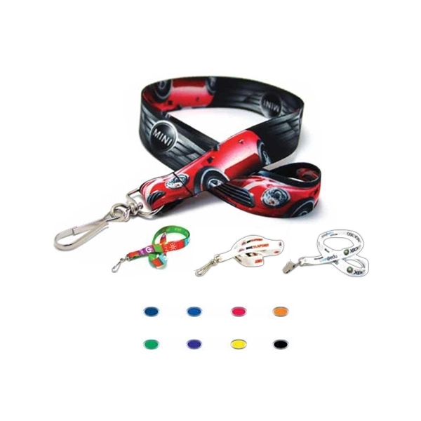35" long polyester lanyard with bulldog clip and sublimated imprint.... from ASI 30250 AZX Sport USA