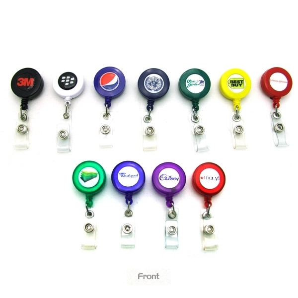 1.25" round plastic badge reel with 30" cord, snap strap and... from ASI 30250 AZX Sport USA