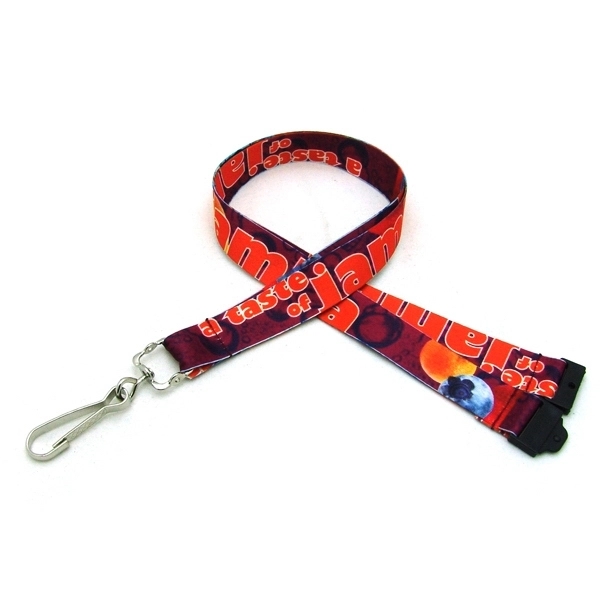 35" long 3/4" wide polyester lanyard with bulldog clip, sublimated imprint... from ASI 30250 AZX Sport USA