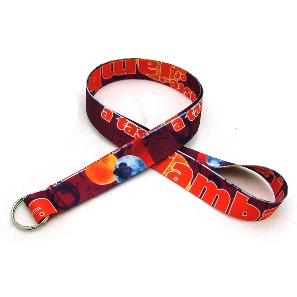 35" long 3/4" wide polyester lanyard with bulldog clip, sublimated imprint... from ASI 30250 AZX Sport USA