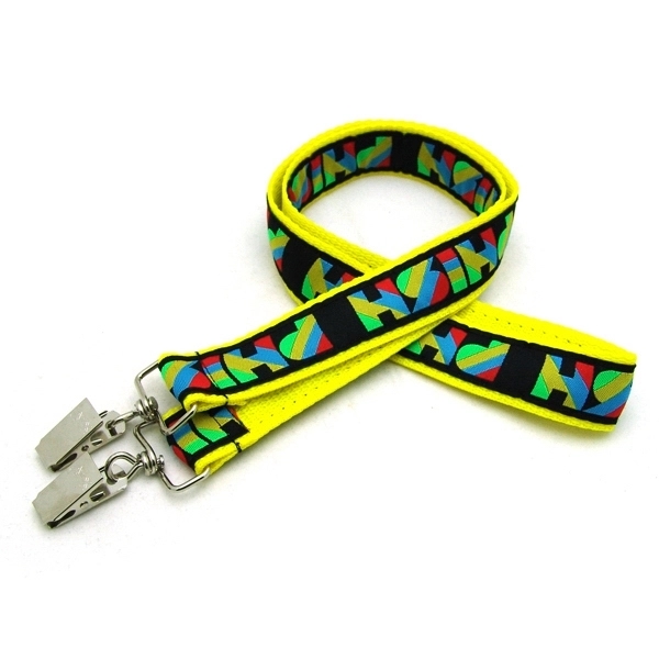 35" x 1" polyester lanyard with woven imprint and choice of... from ASI 30250 AZX Sport USA