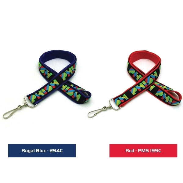 35" x 1" polyester lanyard with woven imprint and choice of... from ASI 30250 AZX Sport USA