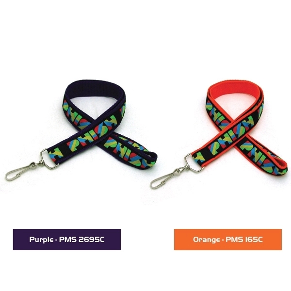 35" x 1" polyester lanyard with woven imprint and choice of... from ASI 30250 AZX Sport USA