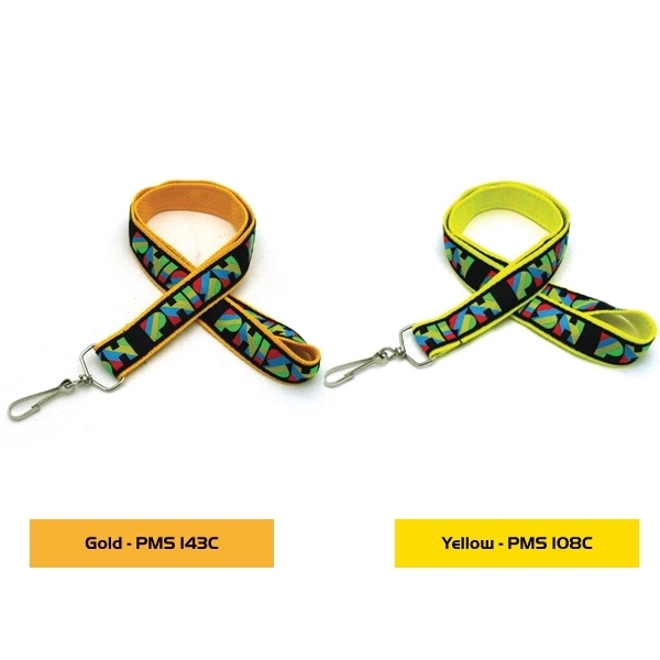 35" x 1" polyester lanyard with woven imprint and choice of... from ASI 30250 AZX Sport USA