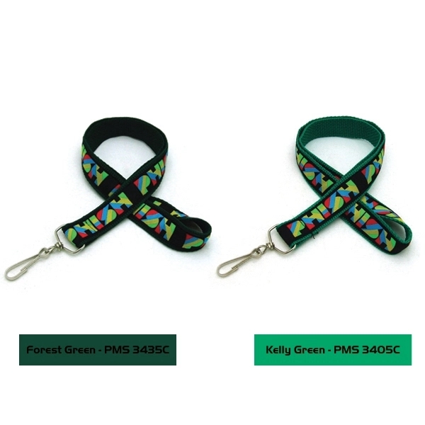 35" x 1" polyester lanyard with woven imprint and choice of... from ASI 30250 AZX Sport USA