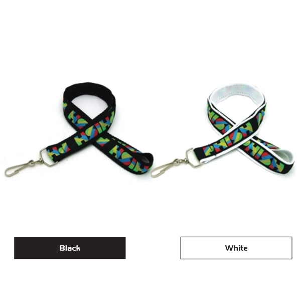 35" x 1" polyester lanyard with woven imprint and choice of... from ASI 30250 AZX Sport USA