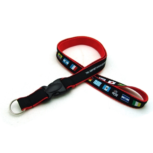 35" x 3/4" polyester lanyard with detachable buckle... from ASI 30250 AZX Sport USA