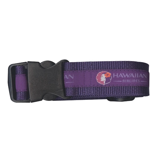87" x 1 1/2" adjustable polyester luggage strap with woven imprint.... from ASI 30250 AZX Sport USA