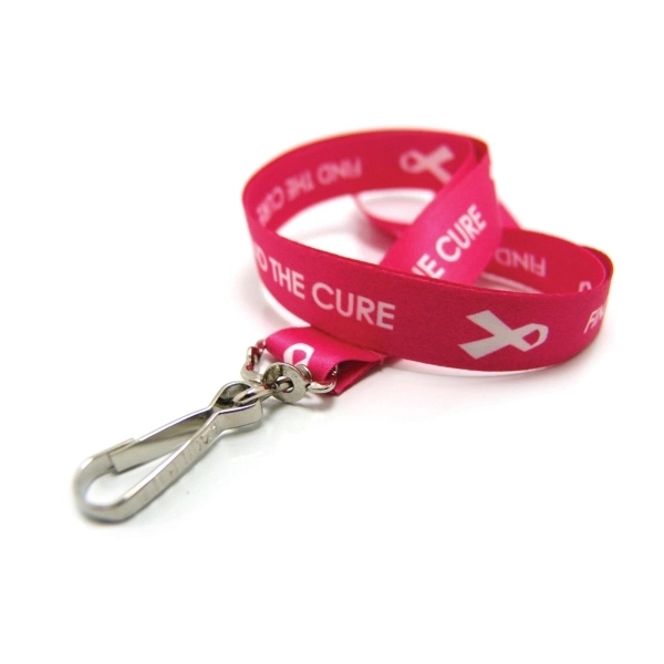 35" pink Breast Cancer Awareness lanyard with 3-Day Service.... from ASI 30250 AZX Sport USA