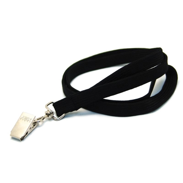 35" x 3/8" blank polyester tubular lanyard with bulldog clip. Blank.... from ASI 30250 AZX Sport USA