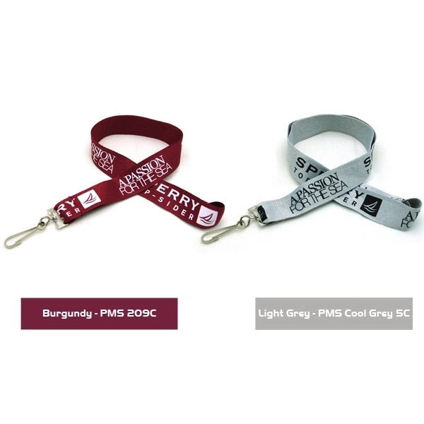35" x 1" polyester flat lanyard with assorted attachments and silkscreen... from ASI 30250 AZX Sport USA