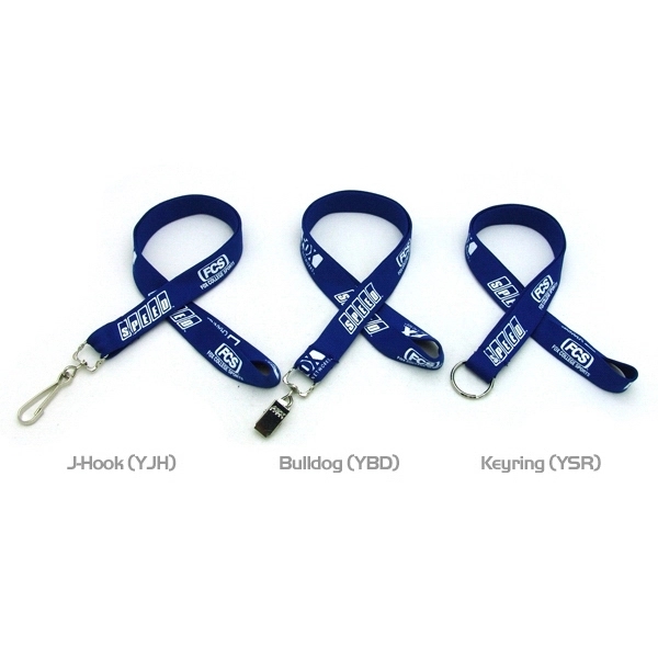35" x 3/4" polyester tubular lanyard with assorted attachments and silkscreen... from ASI 30250 AZX Sport USA