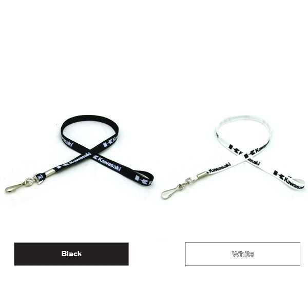 35" x 3/8" flat ribbed polyester lanyard with detached buckle hardware.... from ASI 30250 AZX Sport USA