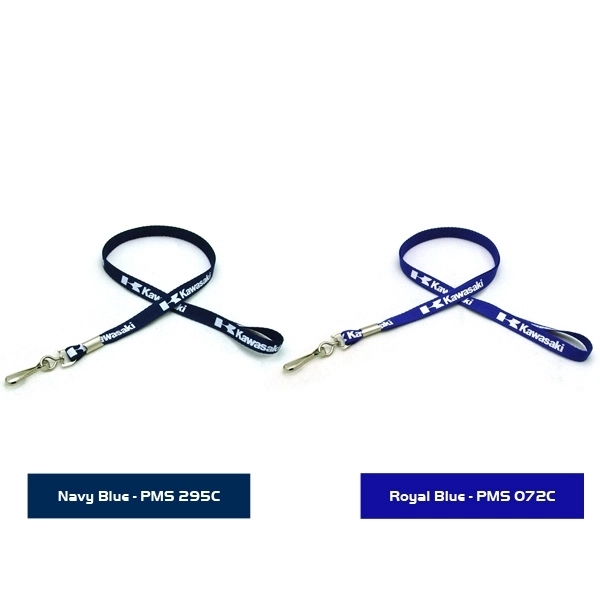 35" x 3/8" flat ribbed polyester lanyard with detached buckle hardware.... from ASI 30250 AZX Sport USA