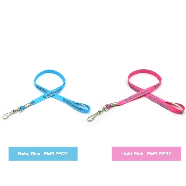 35" x 3/8" flat ribbed polyester lanyard with detached buckle hardware.... from ASI 30250 AZX Sport USA