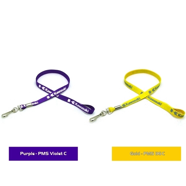 35" x 3/8" flat ribbed polyester lanyard with detached buckle hardware.... from ASI 30250 AZX Sport USA
