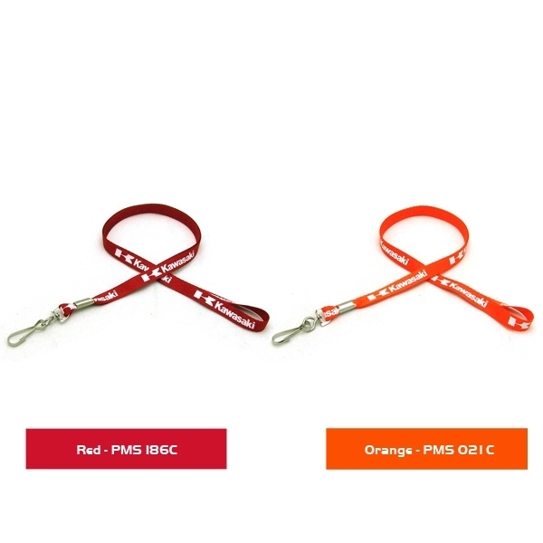 35" x 3/8" flat ribbed polyester lanyard with detached buckle hardware.... from ASI 30250 AZX Sport USA
