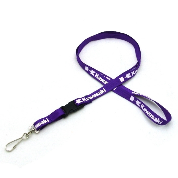 35" x 3/8" flat ribbed polyester lanyard with detached buckle hardware.... from ASI 30250 AZX Sport USA