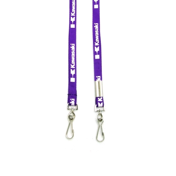35" x 3/8" flat ribbed polyester lanyard with detached buckle hardware.... from ASI 30250 AZX Sport USA