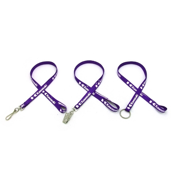 35" x 3/8" flat ribbed polyester lanyard with detached buckle hardware.... from ASI 30250 AZX Sport USA