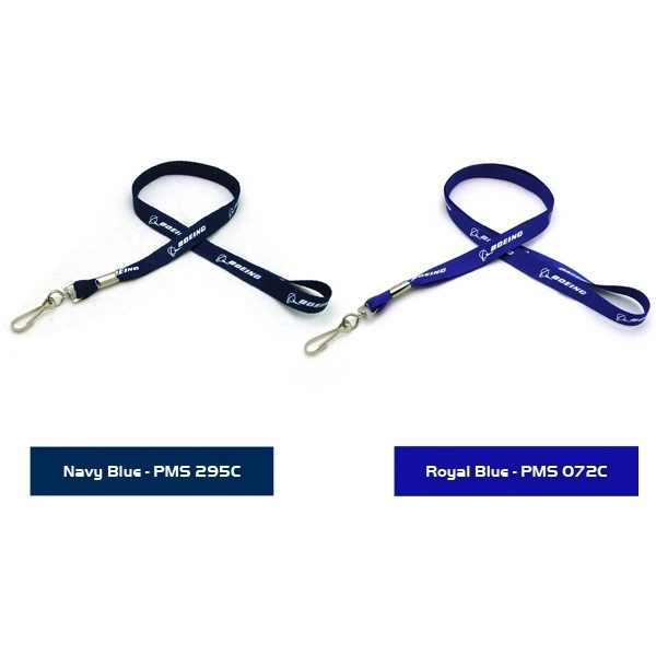 35" x 1/2" polyester flat lanyards with detached buckle hardware. Assembled... from ASI 30250 AZX Sport USA